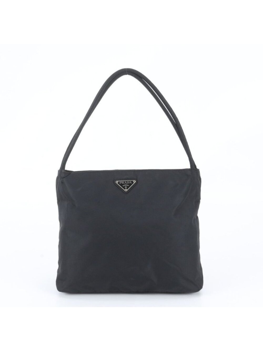 Prada White Tag Tessuto Nylon Triangle Logo Tote Bag Shoulder